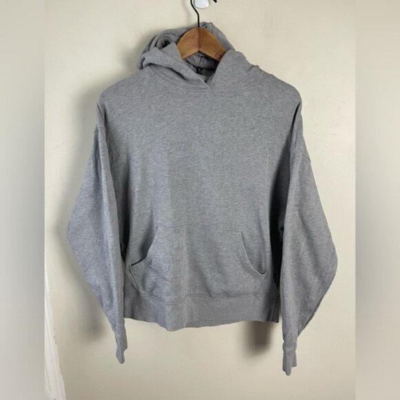 WeWoreWhat Heather Gray Oversized boxy slouchy drop shoulder Hoodie XS - Picture 2 of 10